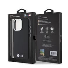 Bmw Zadní kryt M PU Kevlar Metal Logo pro iPhone 16 Pro Black