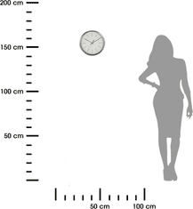 Dekorstyle Nástěnné hodiny GOLACK 25 cm bílé/zlaté