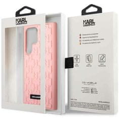 Karl Lagerfeld KLHCS23LRUPKLPP hard silikonové pouzdro Samsung Galaxy S23 ULTRA 5G pink 3D Monogram