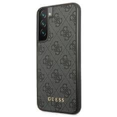 Guess GUHCS22SG4GFGR hard silikonové pouzdro Samsung Galaxy S22 5G gray 4G Metal Gold logo