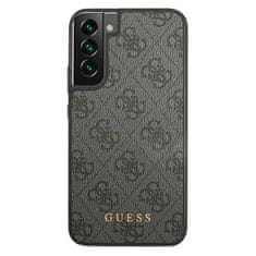 Guess GUHCS22SG4GFGR hard silikonové pouzdro Samsung Galaxy S22 5G gray 4G Metal Gold logo