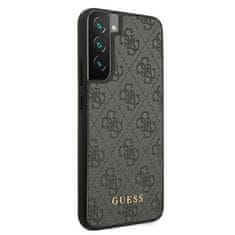 Guess GUHCS22SG4GFGR hard silikonové pouzdro Samsung Galaxy S22 5G gray 4G Metal Gold logo