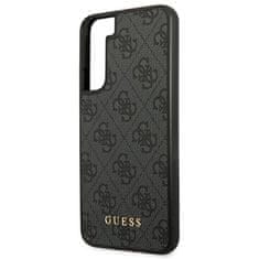 Guess GUHCS22SG4GFGR hard silikonové pouzdro Samsung Galaxy S22 5G gray 4G Metal Gold logo