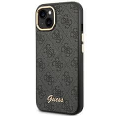 Guess GUHCP14MHG4SHK hard silikonové pouzdro iPhone 14 PLUS 6.7" black 4G Vintage Gold Logo