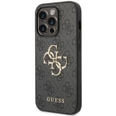 Guess hard silikonový obal iPhone 15 PRO 6.1" grey 4G Big Metal Logo