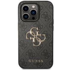 Guess hard silikonový obal iPhone 15 PRO 6.1" grey 4G Big Metal Logo