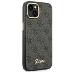 Guess GUHCP14MHG4SHK hard silikonové pouzdro iPhone 14 PLUS 6.7" black 4G Vintage Gold Logo