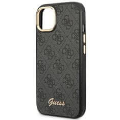 Guess GUHCP14MHG4SHK hard silikonové pouzdro iPhone 14 PLUS 6.7" black 4G Vintage Gold Logo