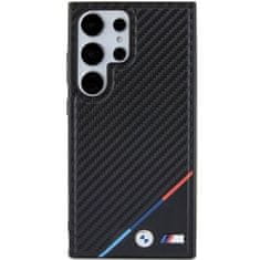 Bmw obal na Samsung Galaxy S24 ULTRA Black Carbon Tricolor Line MagSafe