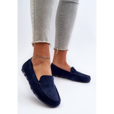 Dámské semišové mokasíny Navy Blue velikost 38