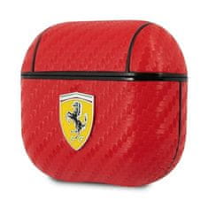 Ferrari KRYT FERRARI FESA3CARE AIRPODS 3 ČERVENÝ/ČERVENÝ ON TRACK PU CARBON