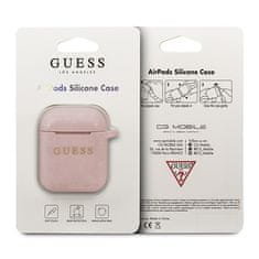 Guess GUESS GUACCSILGLLP AIRPODS 1/2 KRYT SVĚTLE RŮŽOVÝ/RŮŽOVÝ SILIKONOVÝ TŘPYT