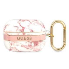 Guess GUESS GUAPHCHMAP KRYT AIRPODS PRO RŮŽOVÝ/RŮŽOVÝ MARBLE STRAP COLLECTION