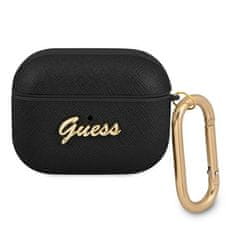 Guess GUESS GUAPSASMK AIRPODS PRO KRYT BLACK/BLACK SAFFIANO SCRIPT METAL COLLECTION