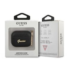 Guess GUESS GUAPSASMK AIRPODS PRO KRYT BLACK/BLACK SAFFIANO SCRIPT METAL COLLECTION