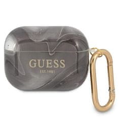 Guess GUESS GUAPUNMK AIRPODS PRO KRYT BLACK/BLACK MARBLE COLLECTION