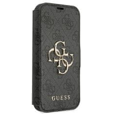 Guess GUESS GUBKP13X4GMGGR IPHONE 13 PRO MAX 6,7" ŠEDÁ/ŠEDÁ KNIHA 4G VELKÉ KOVOVÉ LOGO