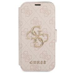 Guess GUESS GUBKP13X4GMGPI IPHONE 13 PRO MAX 6,7" RŮŽOVÁ/RŮŽOVÁ KNIHA 4G BIG METAL LOGO