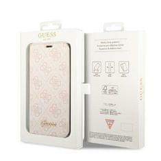 Guess GUESS GUBKP14MHG4SHP IPHONE 14 PLUS / 15 PLUS 6,7" RŮŽOVÁ/RŮŽOVÁ KNIHA 4G VINTAGE GOLD LOGO