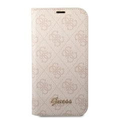 Guess GUESS GUBKP14SHG4SHP IPHONE 14 / 15 / 13 6,1" RŮŽOVÁ/RŮŽOVÁ KNIHA 4G VINTAGE GOLD LOGO