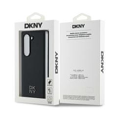 DKNY DKNY DKHMZFD6PSMCSLK Z FOLD6 F956 ČERNÁ/ČERNÁ MAGSAFE PLAIN LEATHER METAL STACK LOGO