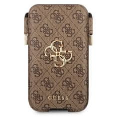 Guess GUESS TAŠKA NA TELEFON GUHCP12L4GPSBR 6,7" HNĚDÁ/HNĚDÁ 4G KOVOVÉ LOGO