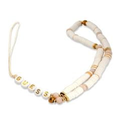 Guess GUESS PŘÍVĚSEK GUSTPEARW PHONE STRAP WHITE/WHITE HEISHI BEADS