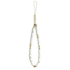 Guess GUESS PŘÍVĚSEK GUSTPEARW PHONE STRAP WHITE/WHITE HEISHI BEADS