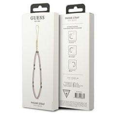 Guess GUESS ZAWIESZKA GUSTPEARU PHONE STRAP LILAK/LILAC HEISHI BEADS