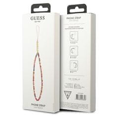 Guess PŘÍVĚSEK GUESS GUSTGMPP PHONE STRAP MULTICOLOR PINK/MULTICOLOR PINK HEISHI BEADS