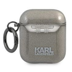 Karl Lagerfeld KARL LAGERFELD KLA2UCHGK AIRPODS 1/2 KRYT ČERNO/ČERNÝ GLITTER CHOUPETTE