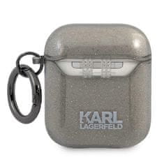 Karl Lagerfeld KARL LAGERFELD KLA2UKHGK AIRPODS 1/2 KRYT ČERNO/ČERNÝ GLITTER KARL`S HEAD