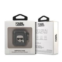 Karl Lagerfeld KARL LAGERFELD KLA2UKHGK AIRPODS 1/2 KRYT ČERNO/ČERNÝ GLITTER KARL`S HEAD