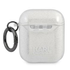 Karl Lagerfeld KARL LAGERFELD KLA2UKHGS AIRPODS 1/2 KRYT STŘÍBRNÝ/STŘÍBRNÝ GLITTER KARL`S HEAD