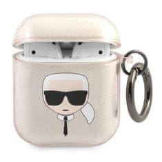 Karl Lagerfeld KARL LAGERFELD KLA2UKHGD AIRPODS 1/2 KRYT ZLATO/ZLATÝ GLITTER KARL`S HEAD