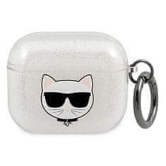 Karl Lagerfeld KARL LAGERFELD KLA3UCHGS KRYT AIRPODS 3 STŘÍBRNÝ/STŘÍBRNÝ GLITTER CHOUPETTE