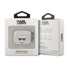 Karl Lagerfeld KARL LAGERFELD KLA3UCHGS KRYT AIRPODS 3 STŘÍBRNÝ/STŘÍBRNÝ GLITTER CHOUPETTE