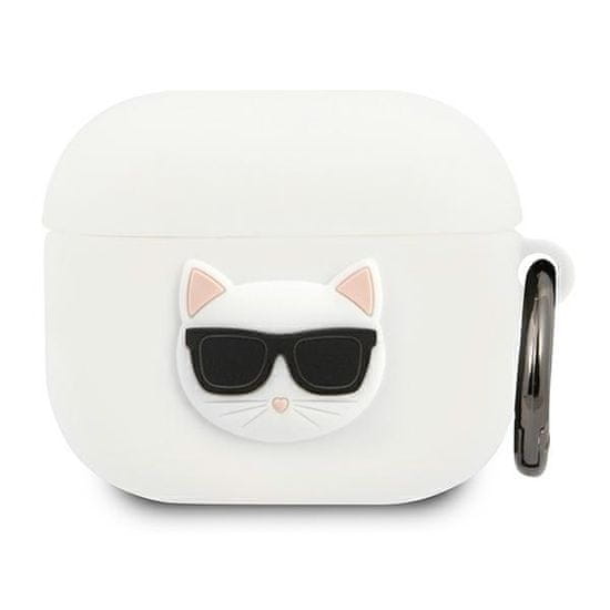 Karl Lagerfeld KARL LAGERFELD KLACA3SILCHWH KRYT AIRPODS 3 BÍLÁ/BÍLÁ SILIKONOVÁ CHUPETTE