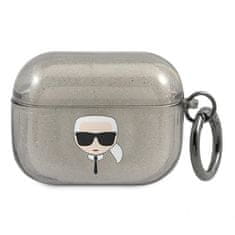 Karl Lagerfeld KARL LAGERFELD KRYT KLAPUKHGK AIRPODS PRO ČERNO/ČERNÝ GLITTER KARL`S HEAD