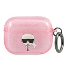 Karl Lagerfeld KARL LAGERFELD KRYT KLAPUKHGP AIRPODS PRO RŮŽOVÝ/RŮŽOVÝ GLITTER KARL`S HEAD