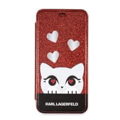 Karl Lagerfeld KARL LAGERFELD KLFLBKPXVDCRE IPHONE X/XS ČERVENÁ/ČERVENÁ KNIHA VALENTINE