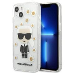 Karl Lagerfeld KARL LAGERFELD KLHCP13SHFLT IPHONE 13 MINI 5,4" PRŮHLEDNÁ KVĚTINA IKONIK KARL