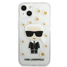 Karl Lagerfeld KARL LAGERFELD KLHCP13SHFLT IPHONE 13 MINI 5,4" PRŮHLEDNÁ KVĚTINA IKONIK KARL