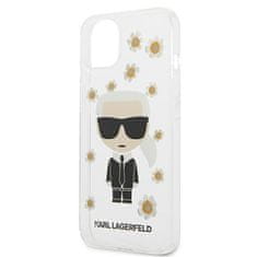 Karl Lagerfeld KARL LAGERFELD KLHCP13SHFLT IPHONE 13 MINI 5,4" PRŮHLEDNÁ KVĚTINA IKONIK KARL