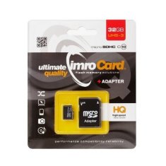 IMRO 32GB PAMĚŤOVÁ KARTA MICROSD IMRO+ ADP 10C UHS-3