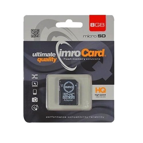 IMRO PAMĚŤOVÁ KARTA MICROSD 8GB IMRO + ADP 10C