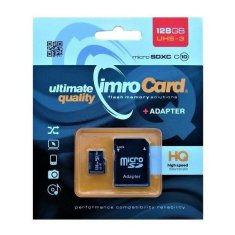 IMRO PAMĚŤOVÁ KARTA 128GB IMRO+ ADP 10C UHS-3 MICROSDXC