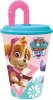 KELÍMEK S BRČKEM &quot;PAW PATROL&quot; 430ML, PLAST, RŮŽOVÁ