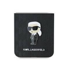 UNBRANDED KARL LAGERFELD KLHCZF6SAPKINPK Z FLIP6 F741BLACK/BLACK SAFFIANO MONOGRAM IKONIK PIN