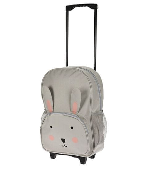 XQMAX Dětský kufr na kolečkách BUNNY 29 x 40 cm šedá KO-DG9000440seda